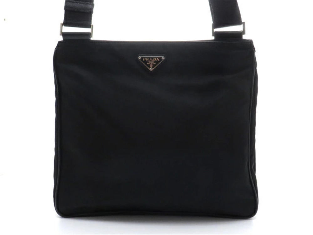 Prada Tessuto Saffiano Leather shoulder bag black